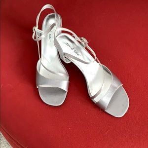 Silver dress sandals